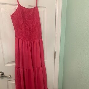 Hot Pink Maxi Dress - Size M